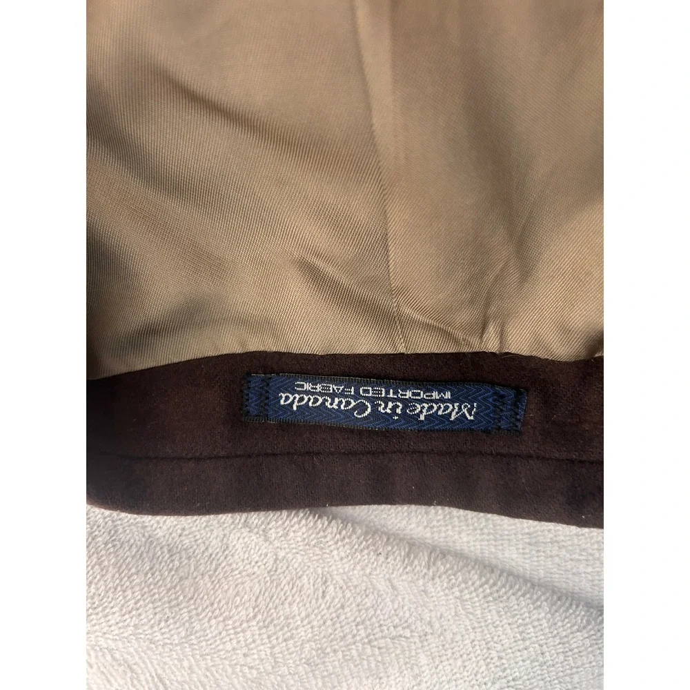 Franco Tassi Mens Brown Wool Cashmere Blend Blazer Sport Coat 42R Made in Canada